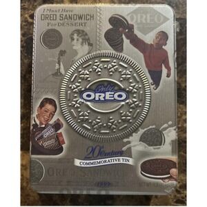 VINTAGE OREO 1999 20TH CENTURY COMMEMORATIVE TIN  8" X 6" X 2 1/4" EMPTY